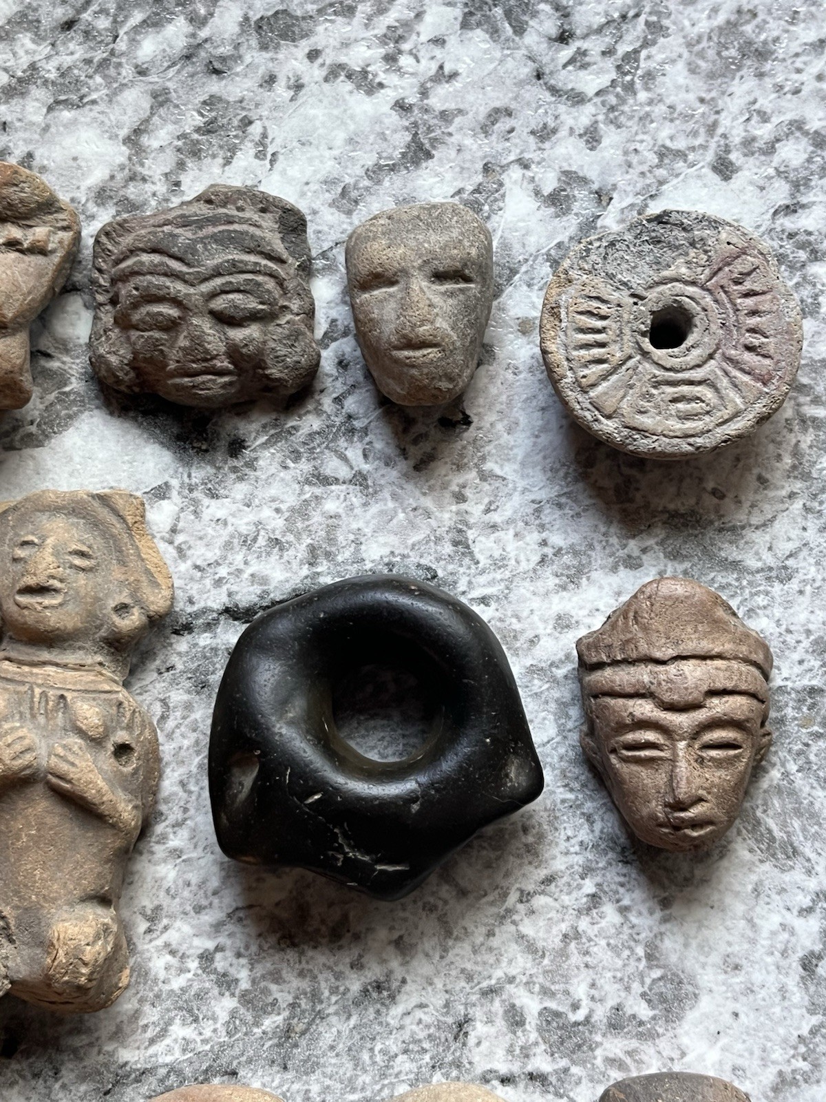 15 Teotihuacan Ancient Artifacts PreColumbian Pendant Figures Heads Beads Mayan