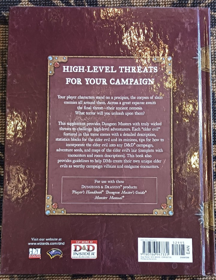 D20 Dungeons and Dragons Elder Evils