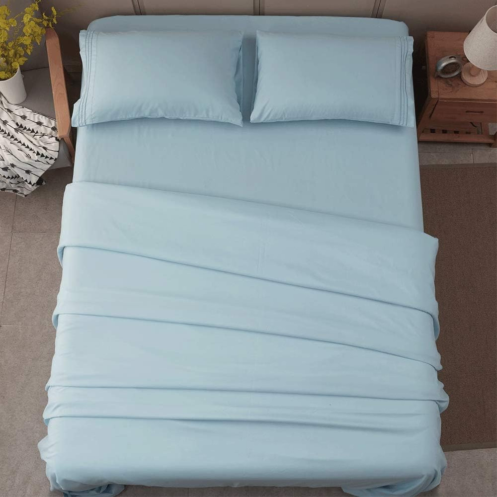 Bed Sheet Set Super Soft Microfiber 1800 Thread Count Luxury Egyptian Sheets 16-