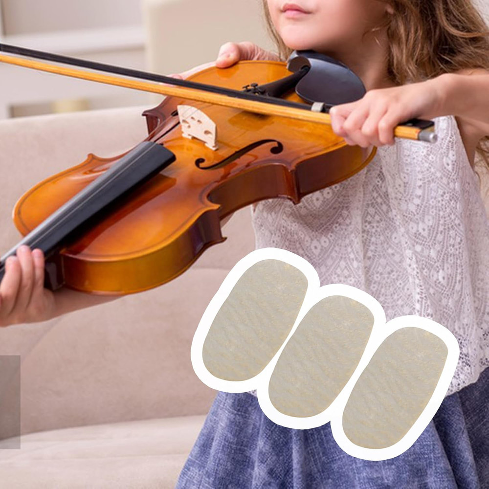 5PCS White Leather Violin Bridge Parchment Protectors for E-String