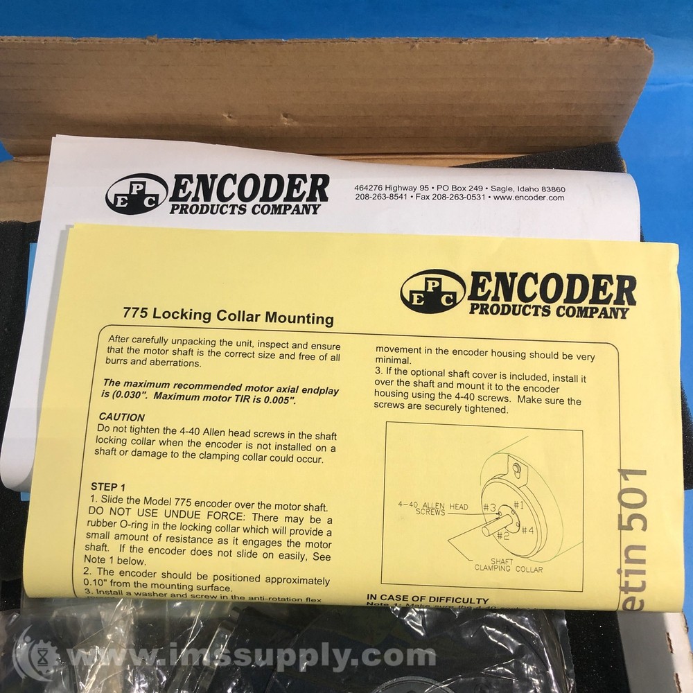Encoder Products 775-B-S-4096-Q-HV-K-9D-N-Y-N Incremental Encoder FNOB