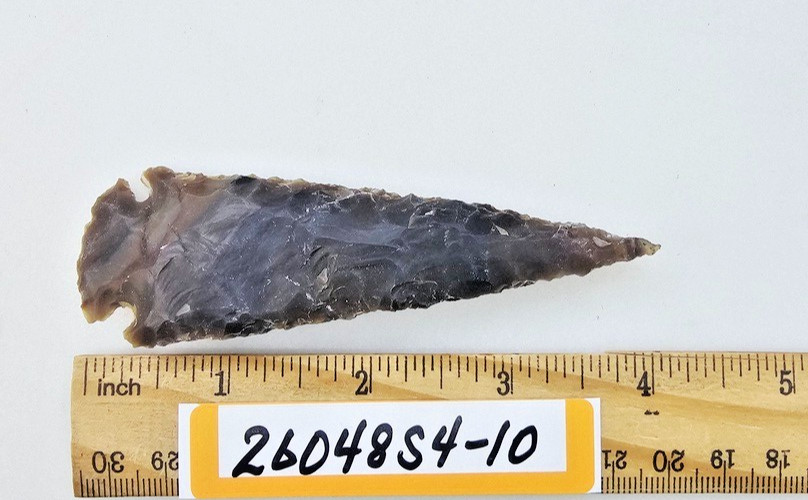 4" Spearhead - Lance Head - Drill Point - Hand Knapped Agate