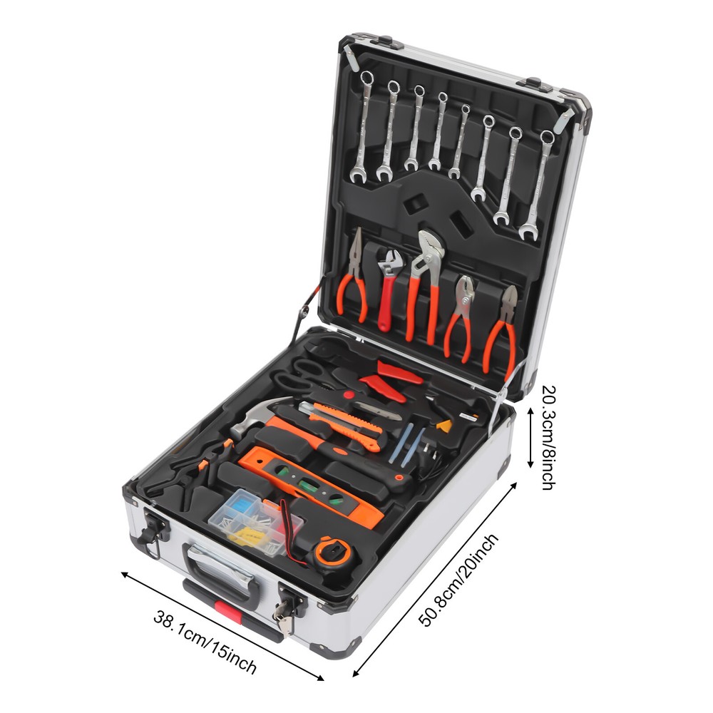 187Pcs Trolley Case Tool Box Set, Household Hand Tool Kit, Mixed Hand Tool Kit
