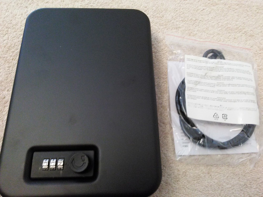 AmazonBasics Portable Security Case Lock Box Safe, Combination Lock, XXL