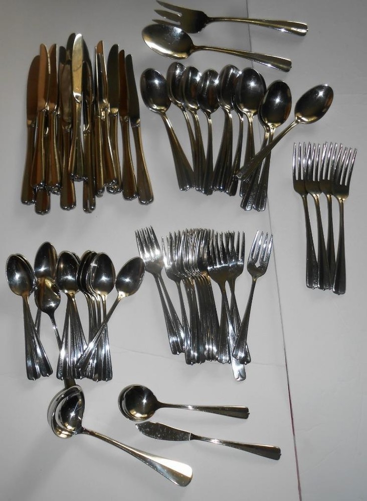 Vintage Oneida Dylan Stainless Steel Flatware 70 pcs