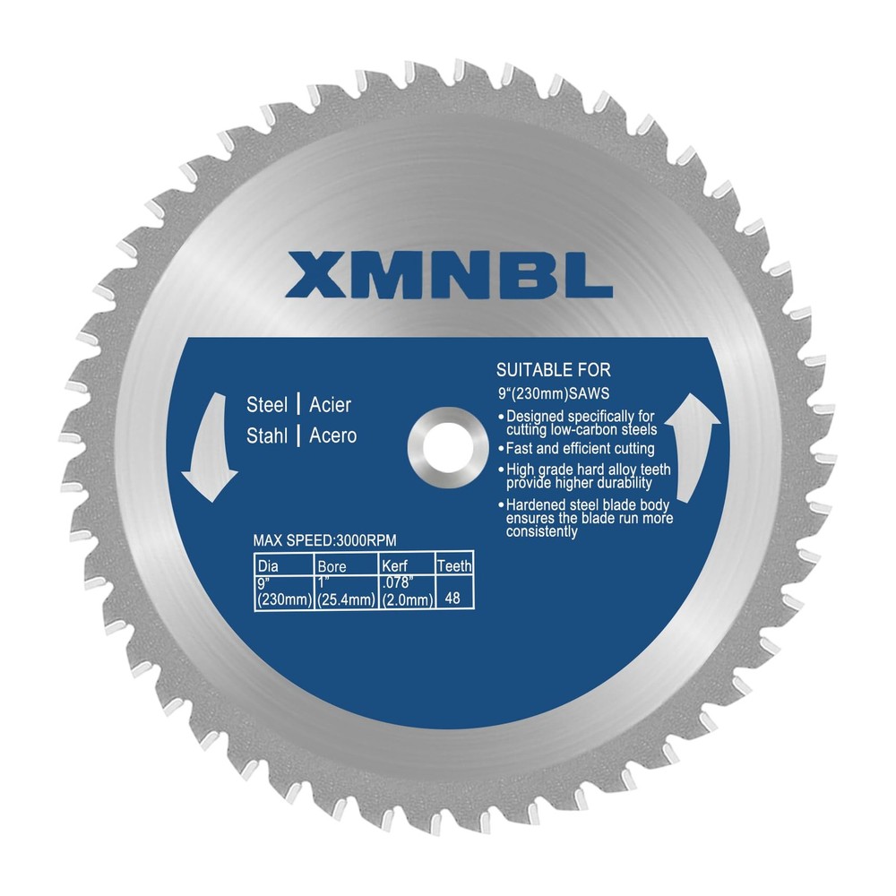 9 Inch Metal Cutting Saw Blade,Replacement for Evolution 9 12 Inch, Silver