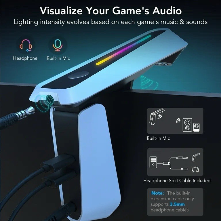 Govee DreamView G1S Pro Indoor LED Gaming Lights with Light Bar and Camera New