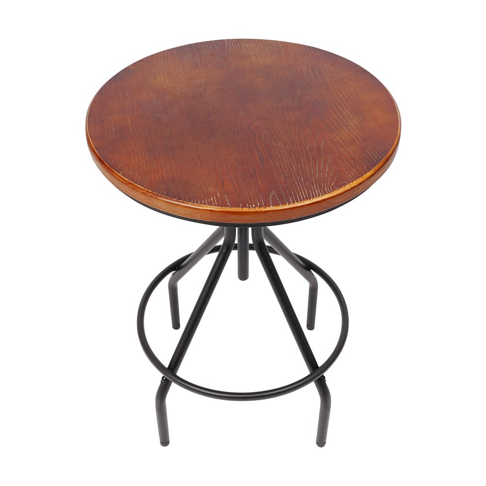 Height Adjustable Side Table Lifting Bar Table Rustic Elegance Style Side Table