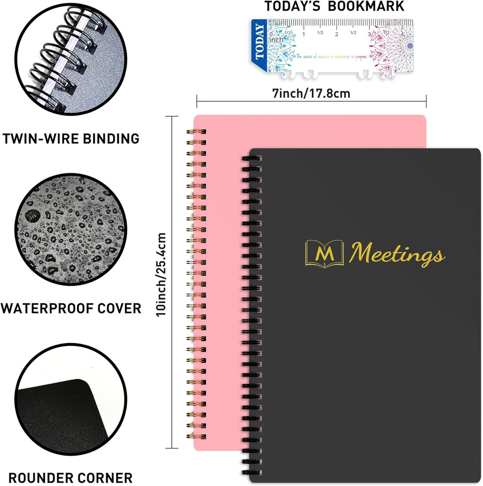 Meeting Notebook for Work with Action Items, Project Planner Notebook for Note T