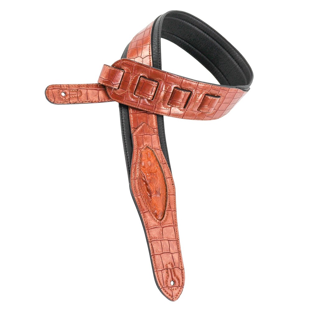 Walker & Williams SF-09 Metallic Copper Alligator Pattern Strap with Gator Head