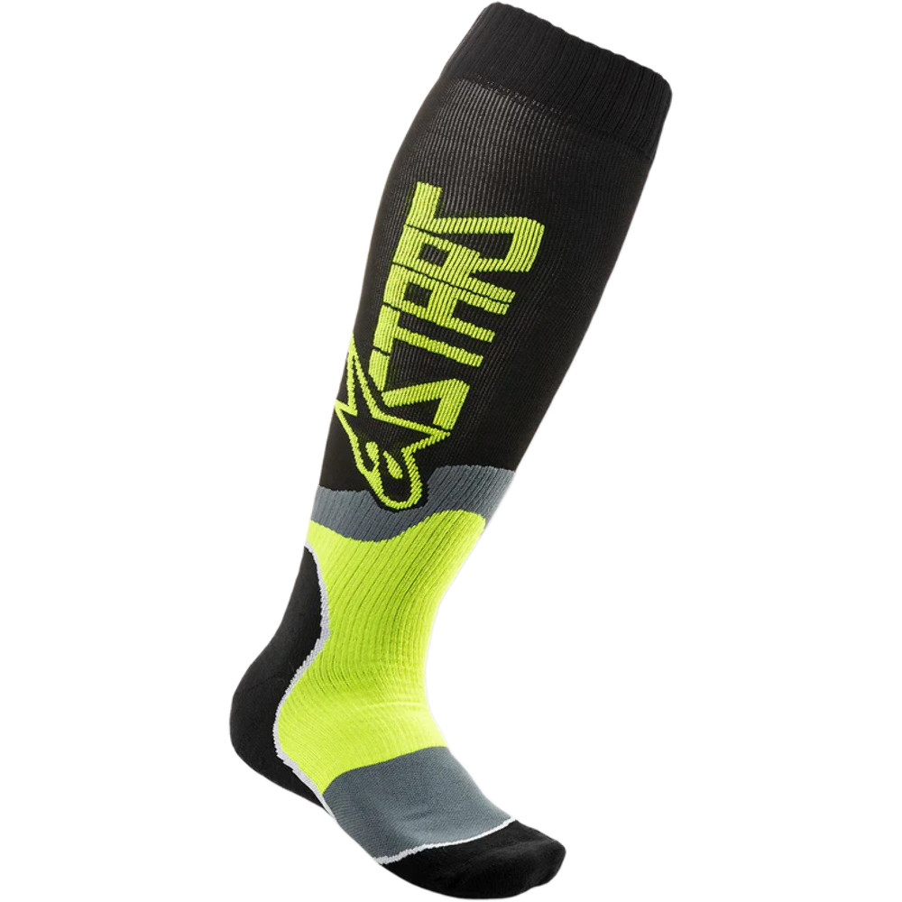 Alpinestars MX PLUS-2 Socks Black/Yellow Fluo