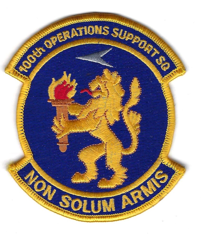 PATCH USAF 100th OPERATIONS SUPPORT SQ 4"  RAF MILDENHALL      B7-2