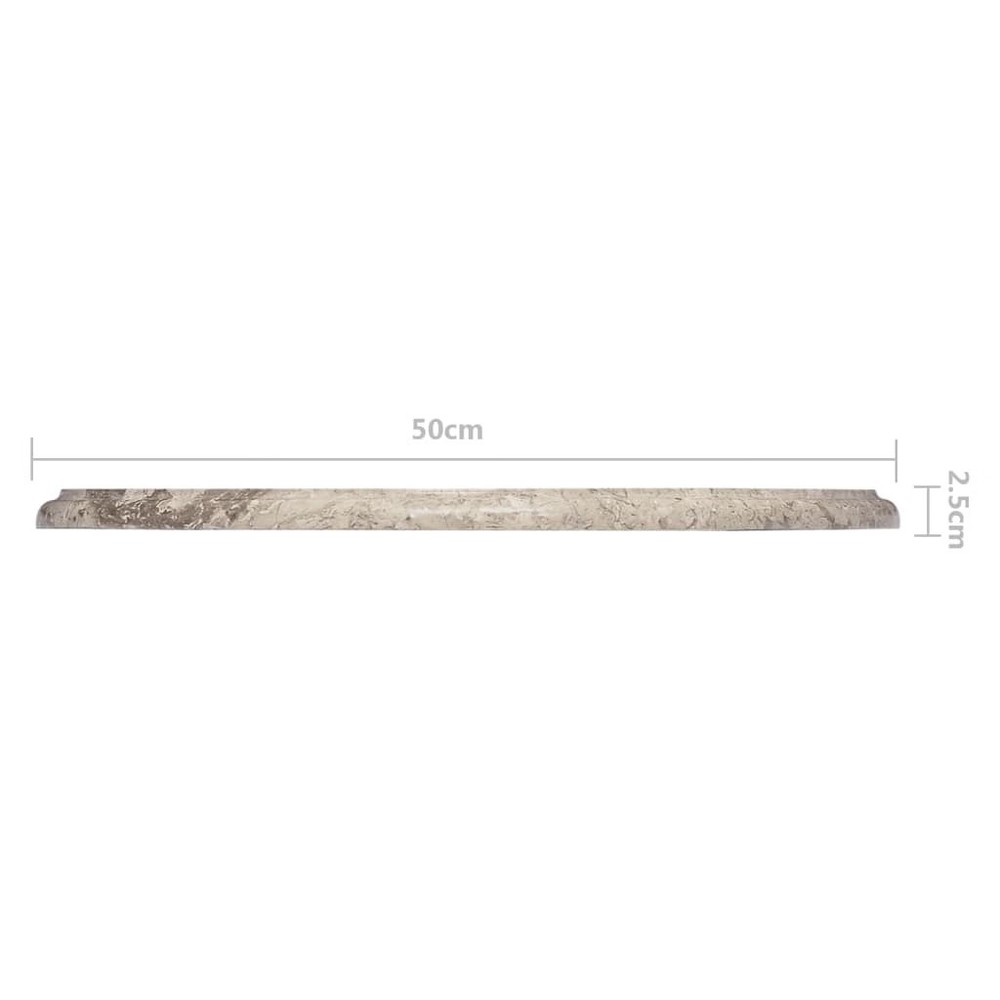 Table Top Grey Marble 20 in diameter Durable Table Top Round