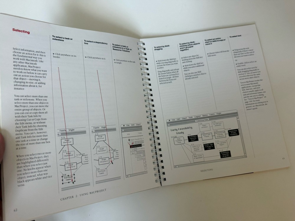 Vintage MacProject Apple Software Manual 1984 Macintosh Computer