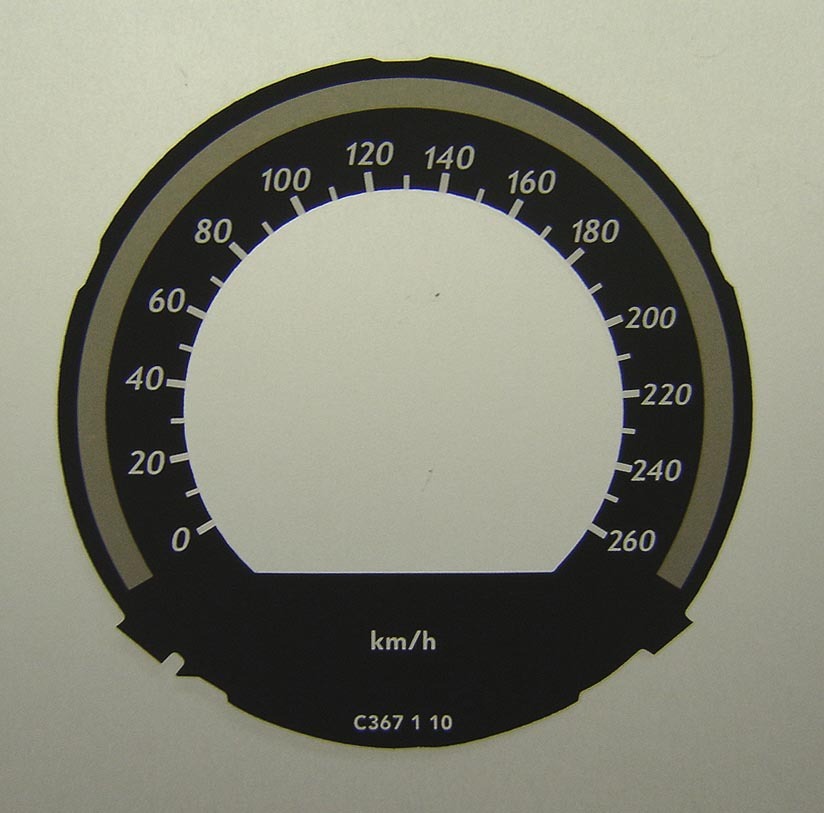 Lockwood Mercedes E-Class KMH BLACK Dial Conversion Kit C367