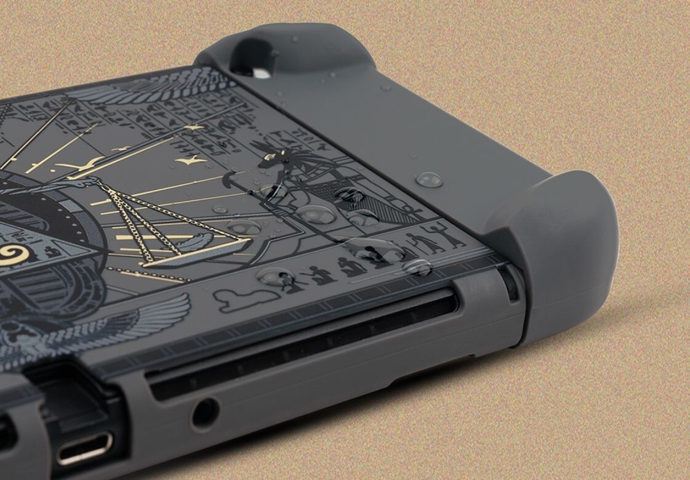 GeekShare Nintendo Switch OLED Protective Case Black PC Hard Shell Black Cover