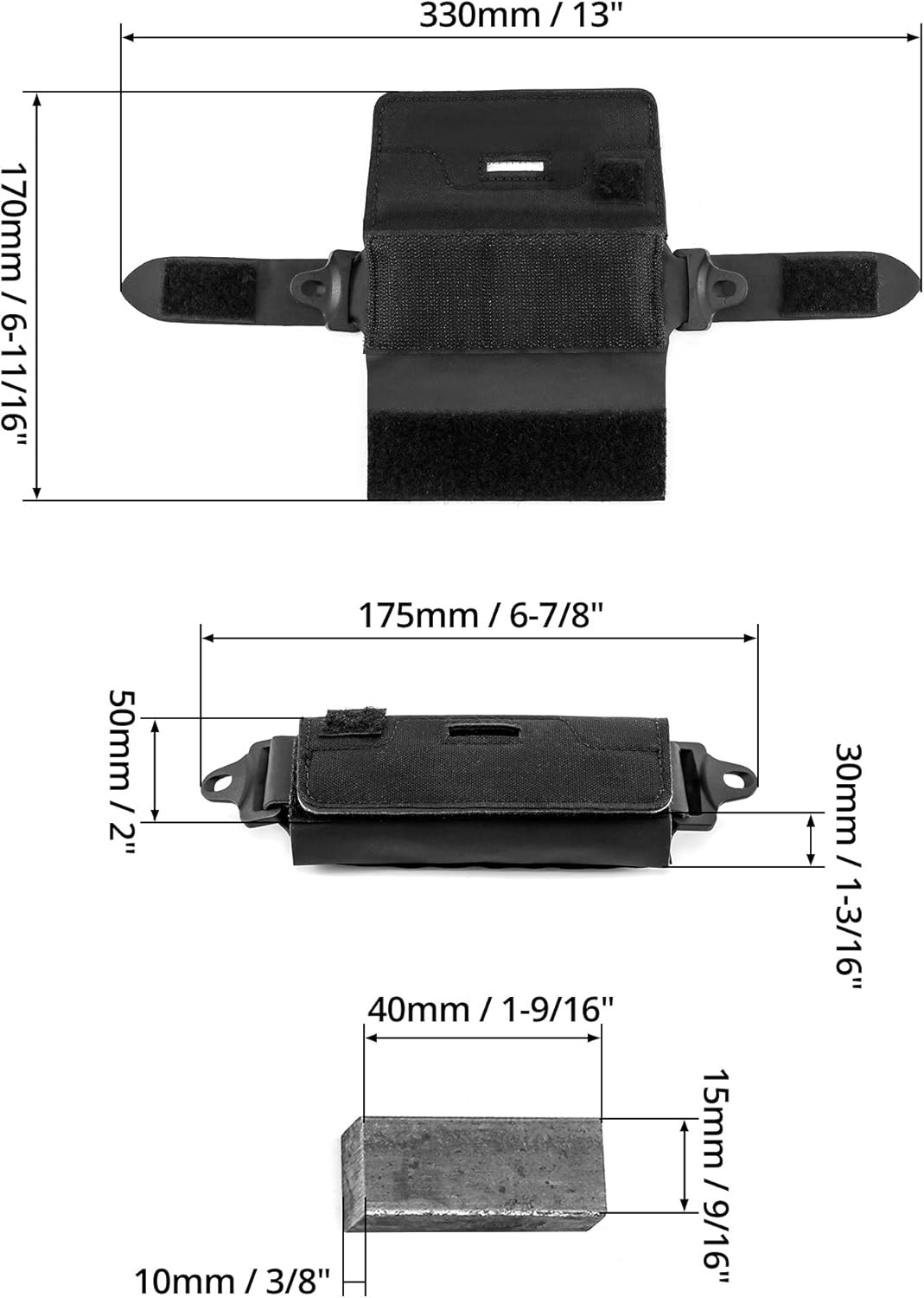 Helmet Counterbalance Weight Bag, Tactical Helmet Counterweight NVG Pouch for OP