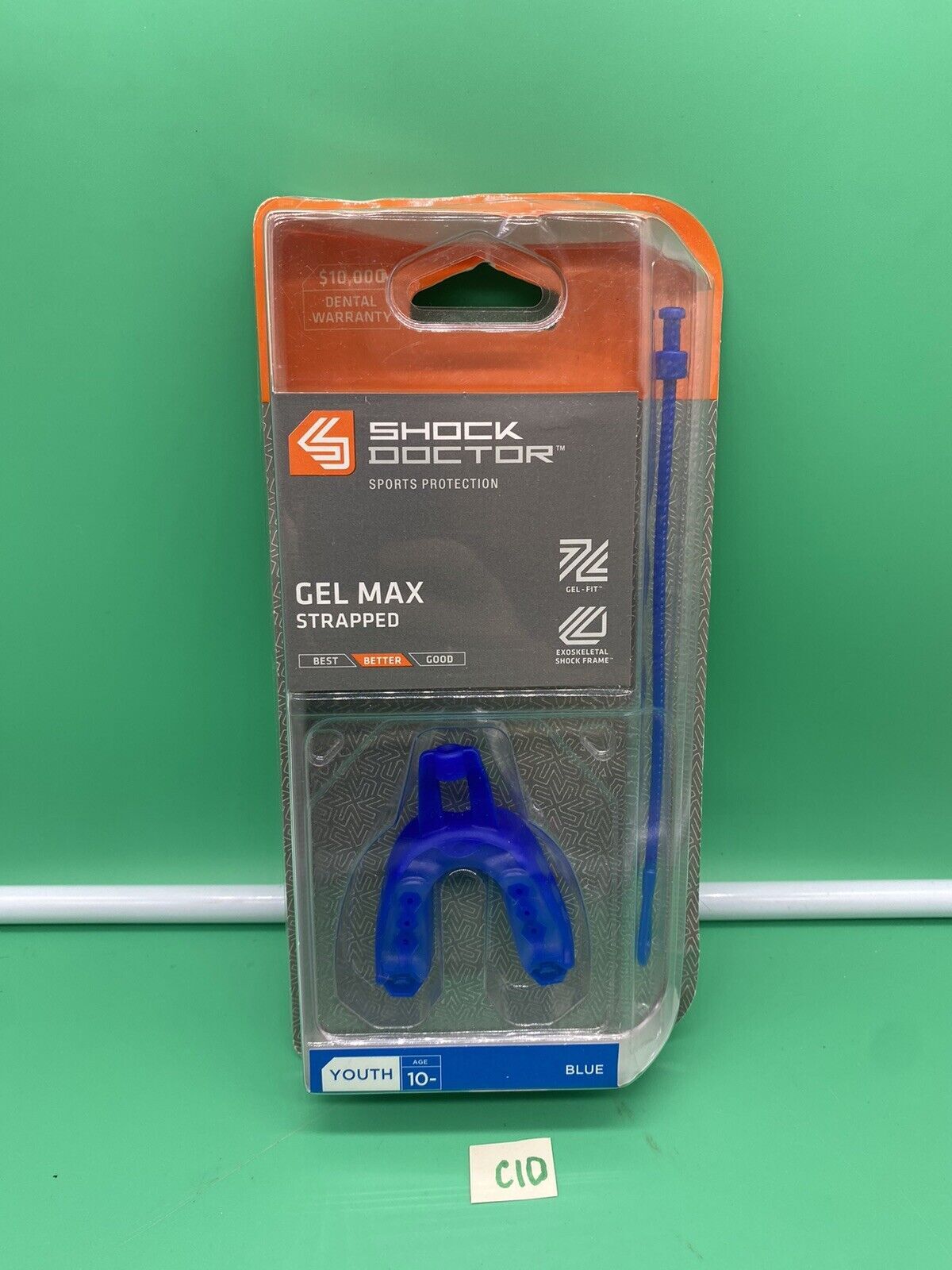 Brand New SHOCK DOCTOR BLUE YOUTH 10- MOUTHGUARD STRAP / STRAPLESS