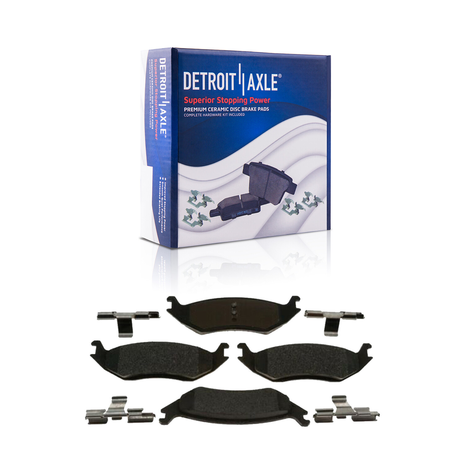 Front & Rear Disc Rotors + Brake Pads for Dodge Durango Ram 1500 Chrysler Aspen