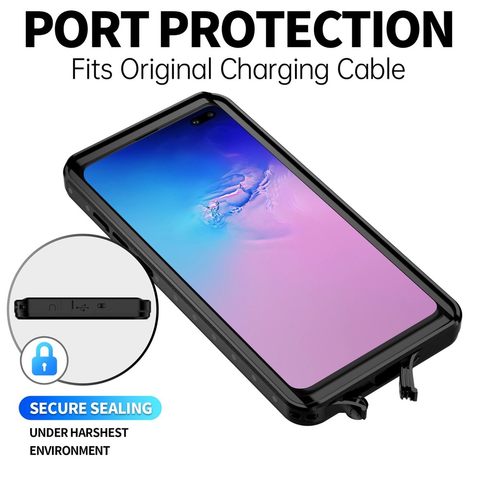 For Samsung Galaxy S10 Plus Waterproof Case Shockproof Built in Screen Protector
