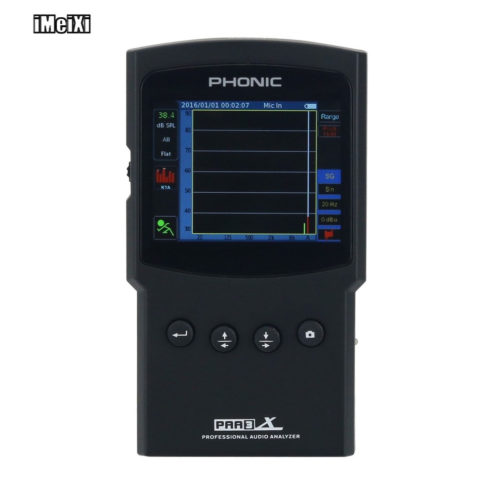 PHONIC PAA3X Handheld Audio Spectrum Analyzer Support Screenshot Balanced XLR