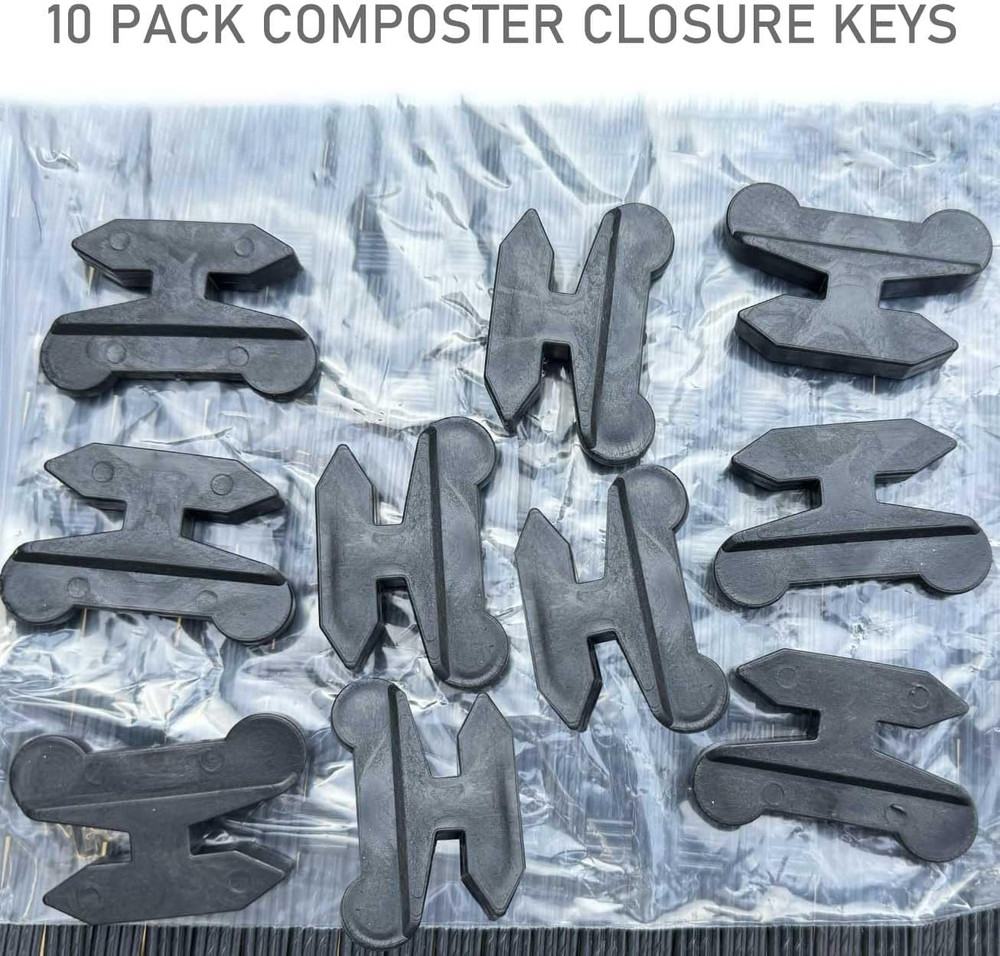 10 Pack Composter Closure Keys Easy to Setup Compost Bin Accessory with Majority