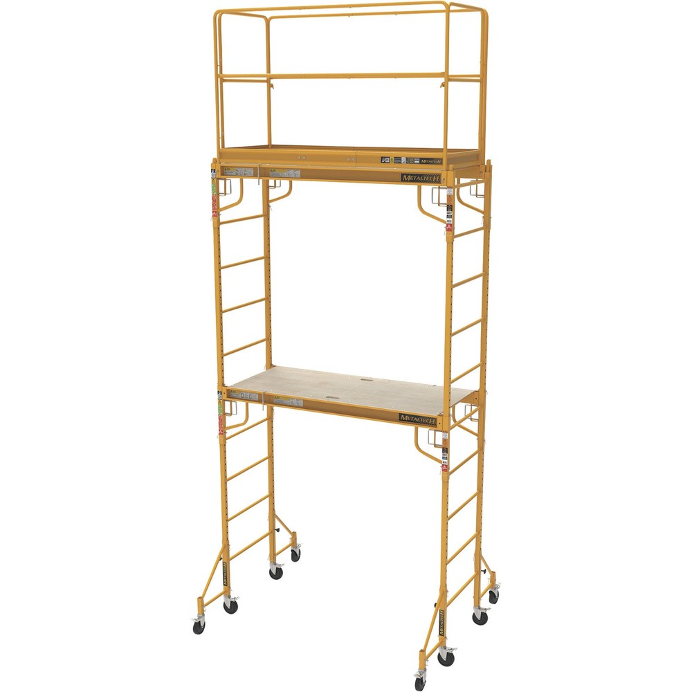 Metaltech Multipurpose Maxi Square Baker-Style Rolling Scaffold Tower Package,