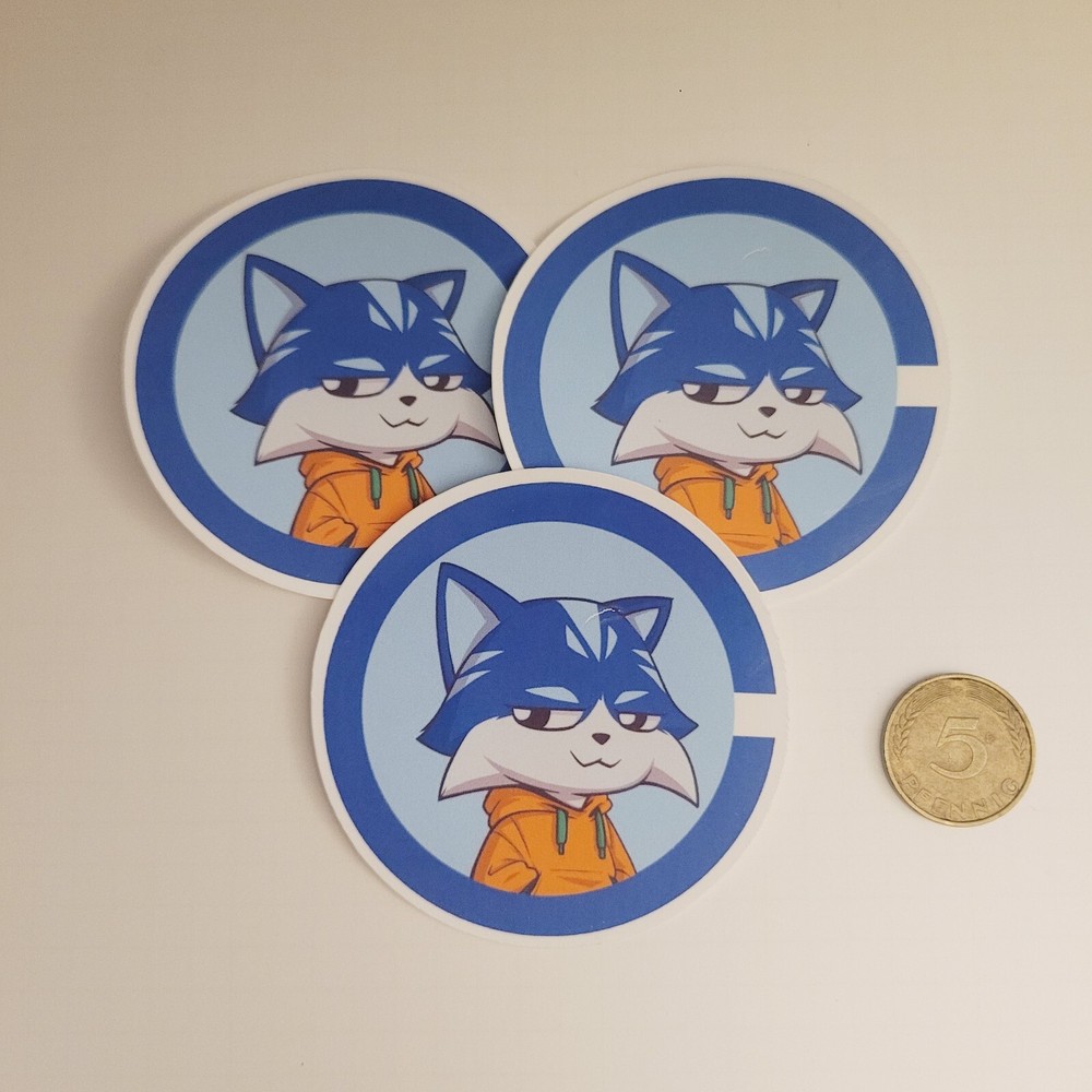 3 TOSHI on Base Coinbase Meme Coin Crypto Stickers.  Laminated Vinyl