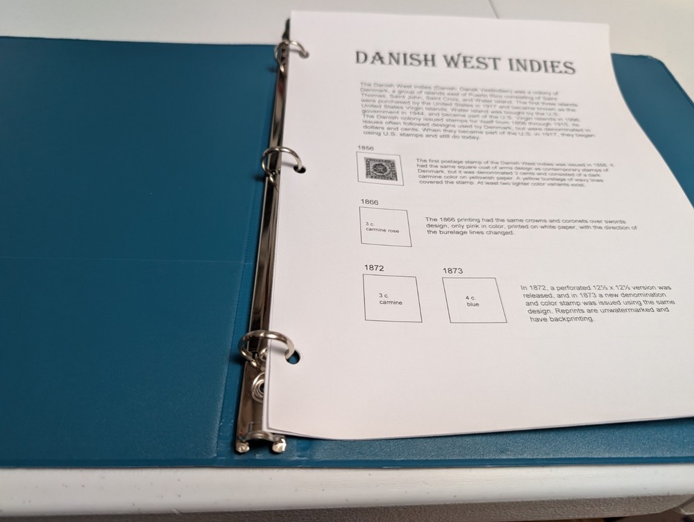 Danish West Indies Stamp Album