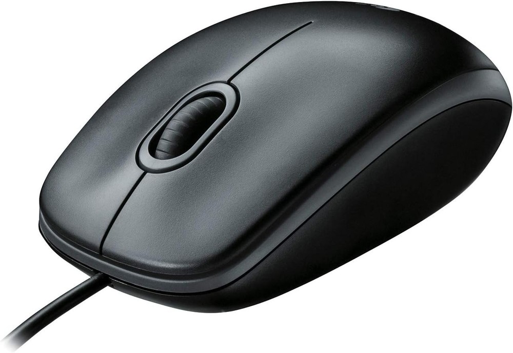 Ambidextrous B100 Wired Mouse - Effortless Scrolling & Plug-and-Play Convenience