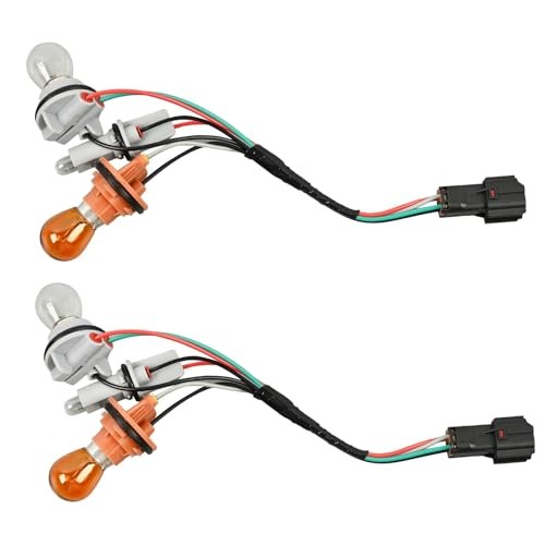 2Set Socket & Wire with Bulbs Tail Light Harness Assembly Compatible with Kia