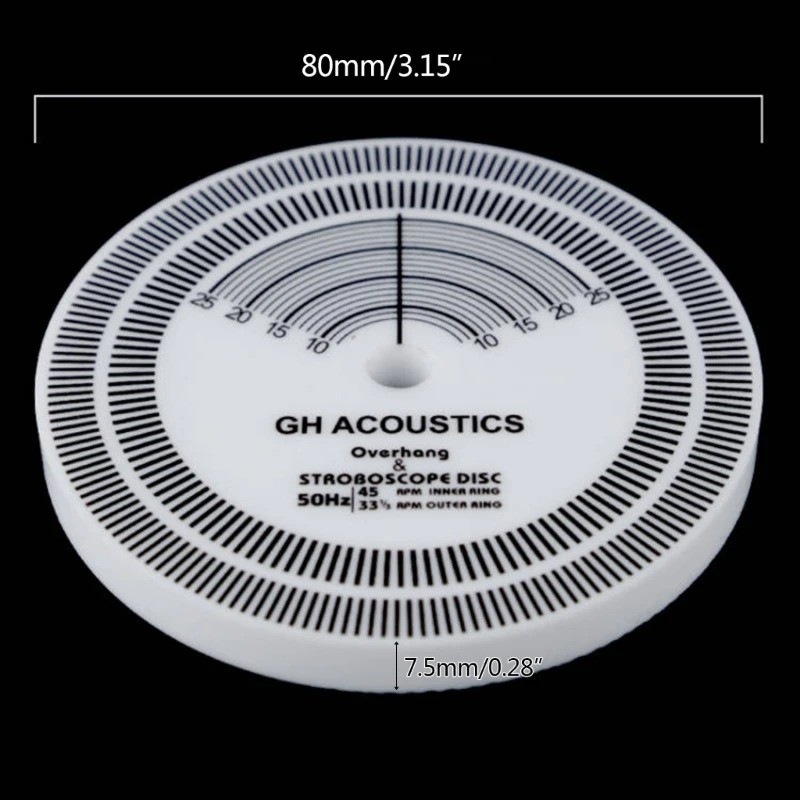 LP Vinyl Turntables Tachometer Disc and Strobe Light Profesional Speed Test Disk