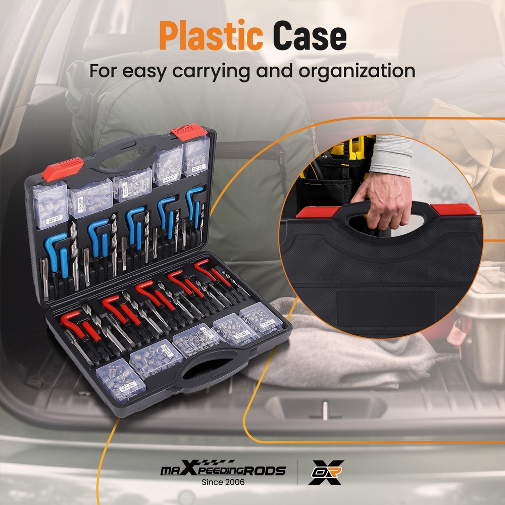 320-piece Helicoil Thread Repair Kit +inserts +breaking Pin Tools Drill Bits