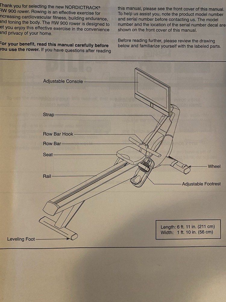 Nordic Track RW900 ifit exercise rower w/console and workout programs