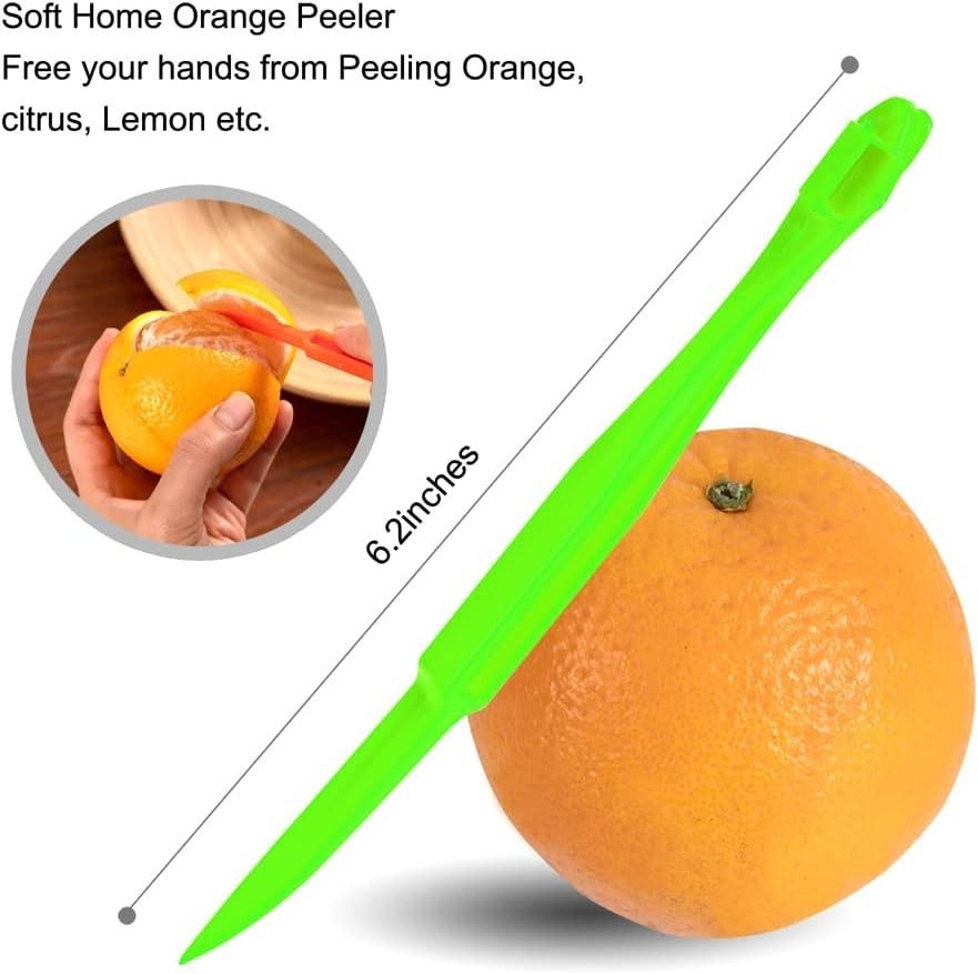 Long Handle Orange Peeler - Effortless Citrus & Fruit Slicing - 2 Pack