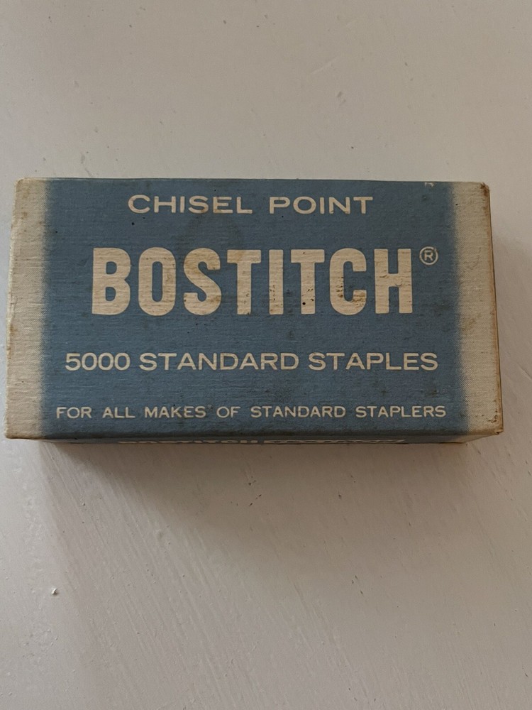 Vtg. Bostitch Textron Chisel Point 5000 Standard Staples 1/4” #SBS19 Partial Box
