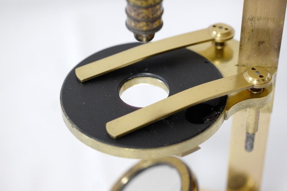 microscope antique vintage collectible Simon Pressl's "achromatic" microscope