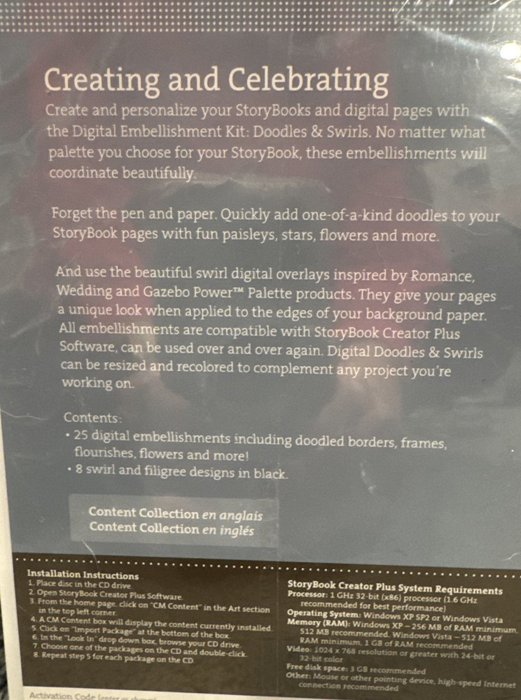 Storybook Creator Plus Digital Content 2 Unopened CD Cases