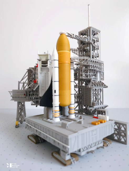 1/400 1/200 Space Shuttle on Launch PAD 3D Printing Model Builded Full Set