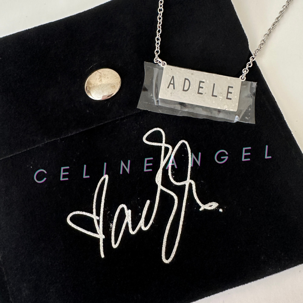 Weekends with Adele Silver Hello Necklace Caesars Palace Las Vegas