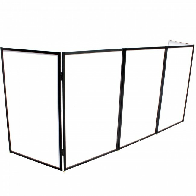 Pro X XF-5X3048B 5 Panel Black Frame DJ Facade w/Stainless Quick Release