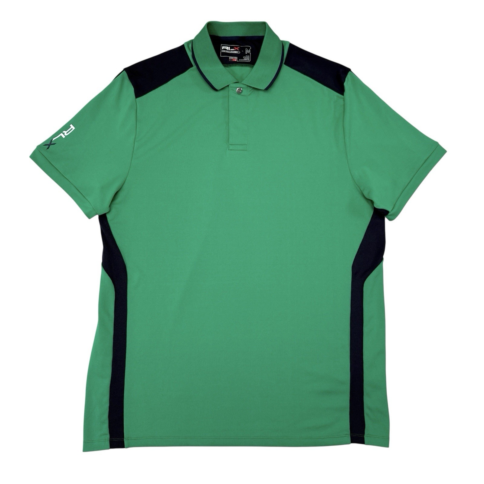 RLX Ralph Lauren Golf Polo Shirt Men's Medium Green Blue