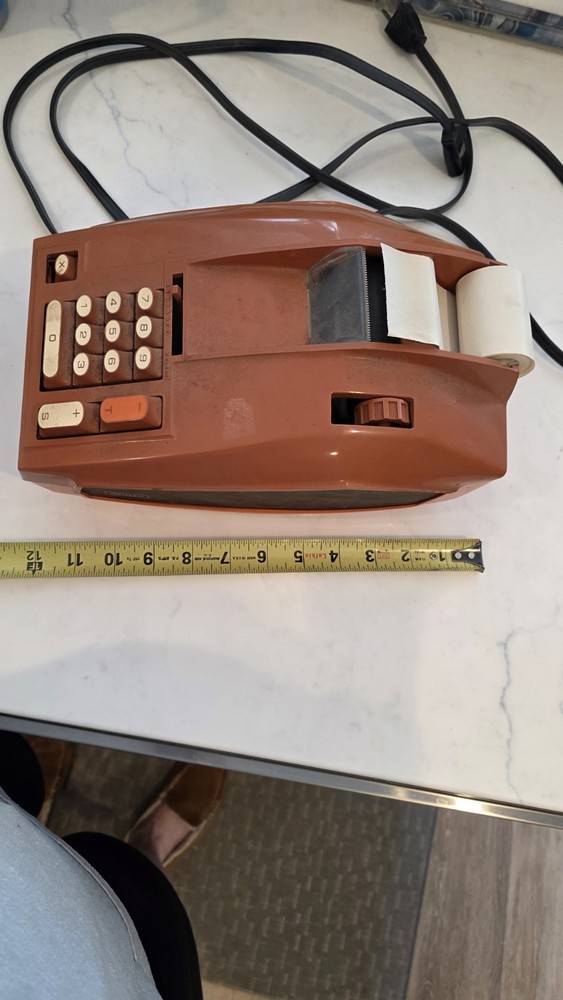 Vintage Sears Adding Machine Model 888.58801 Burnt Orange