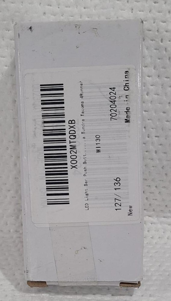 LED Light Bar Push Button Switch with Connector Wire Blue Backlit On/Off Kit Com