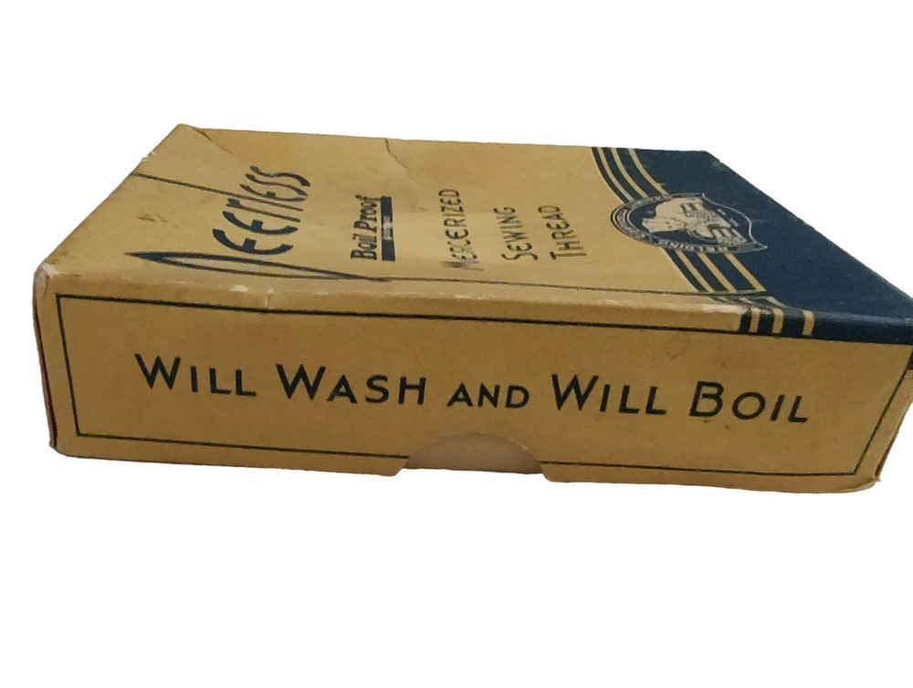 Empty Peerless Mercerized Sewing Thread Box Circa 1940s Display BOX ONLY Vintage