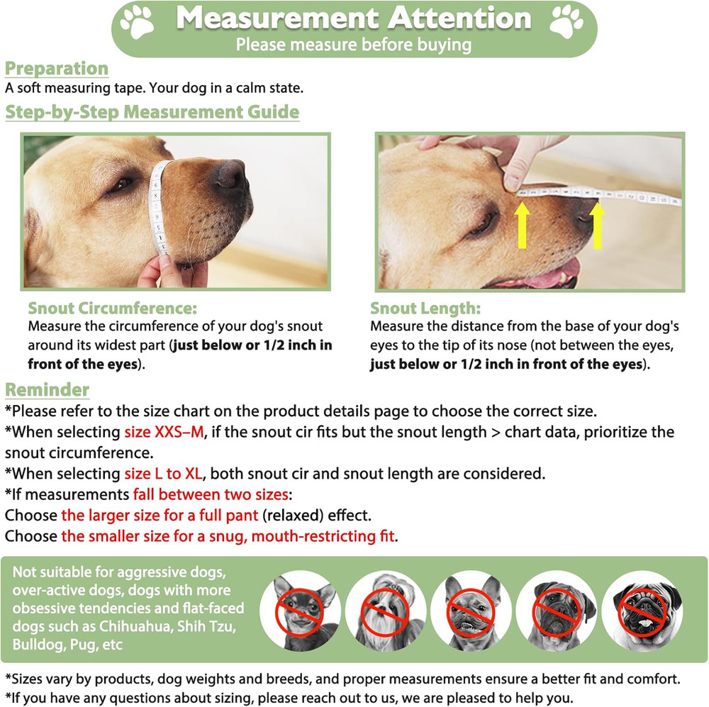 Dog Muzzle, Patented Soft Mesh Muzzle for Small Medium Large Dogs for Scavenging