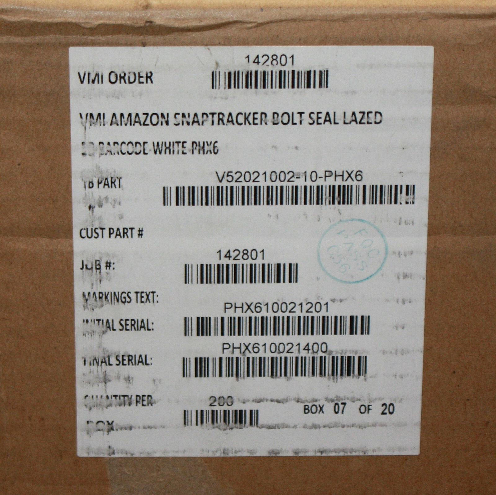 (200) TydenBrooks SnapTracker 1-1/4" Bolt Seals, White Truck Shipping Cargo Lock