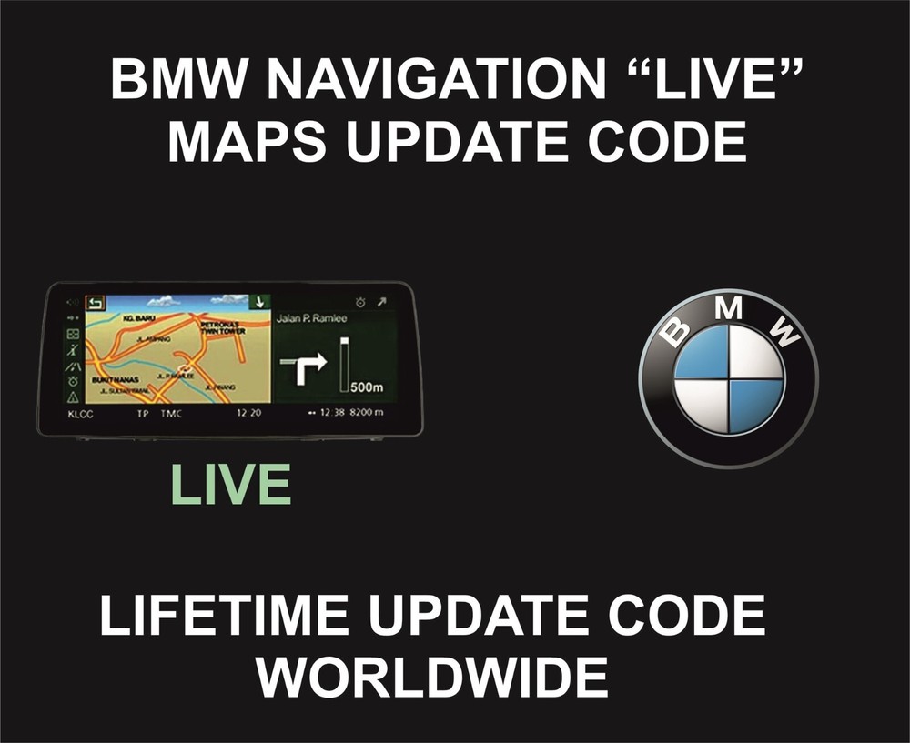 BMW Navigation Map Update, Version Live, Any Region, Lifetime Update Code