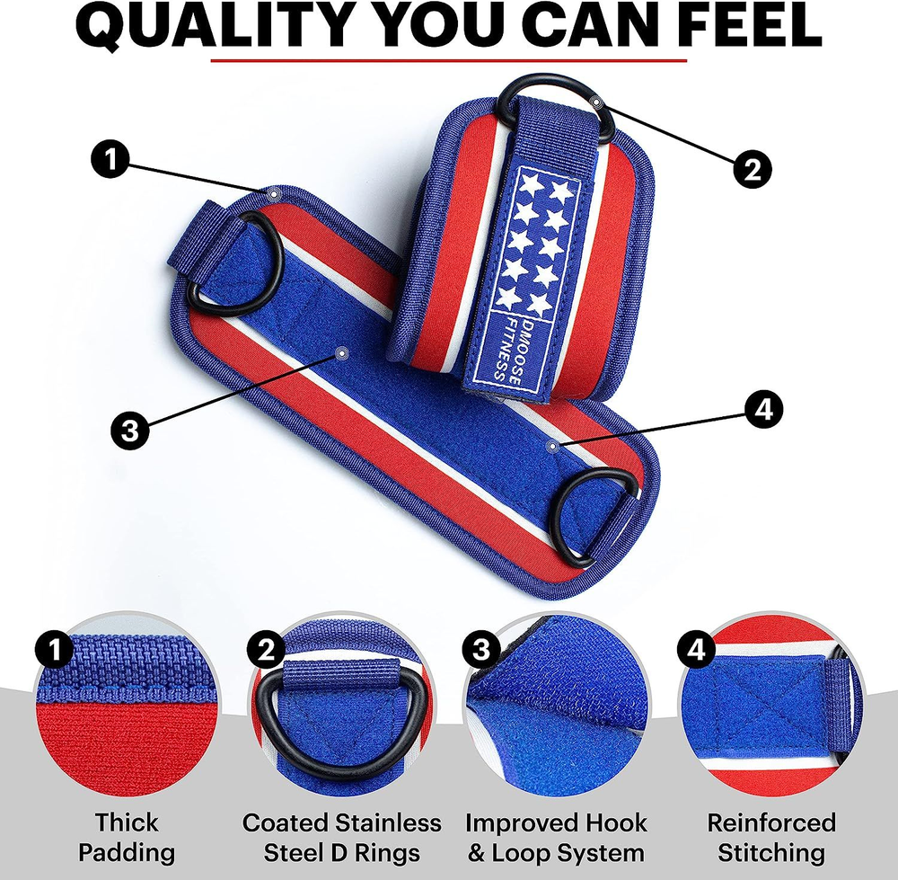 DMoose Ankle Strap for Cable Machine Attachments - Single, american - single