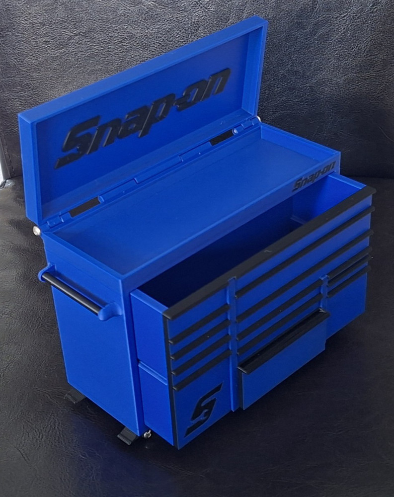 Snap-On Mini High Quality 3D Printed Toolbox (Blue)